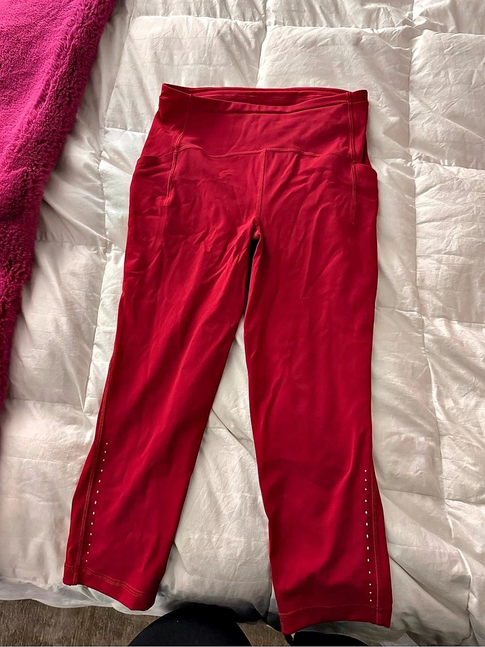 lululemon Fast and Free High-Rise Crop Red Leggings NWOT love red size 8. Never